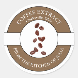 Kaffeebeerlabel Runder Aufkleber