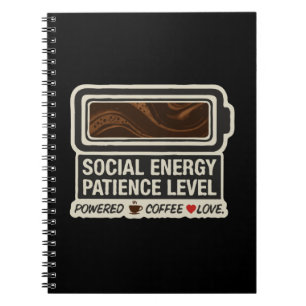 Kaffeebetriebene Sozialbatterie Lustiger Energie Notizblock