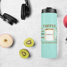 Kaffeebezeichnung Aqua Personalisiert Thermal Tumb