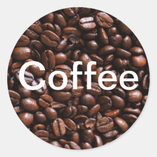 Kaffeebohne-Aufkleber Runder Aufkleber