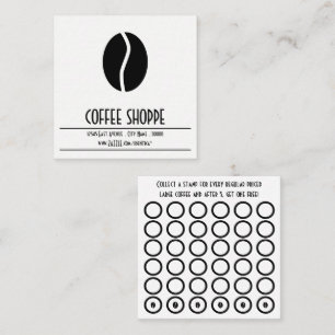 Kaffeebohne-Briefmarkenkarte Treuekarte