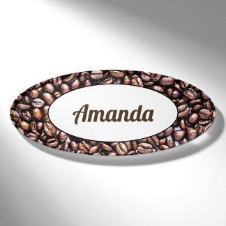 Kaffeebohne-Café-Kaffeestube-Angestellter Barista Namenschild
