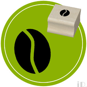 Kaffeebohne-Loyalitäts-Briefmarke Gummistempel