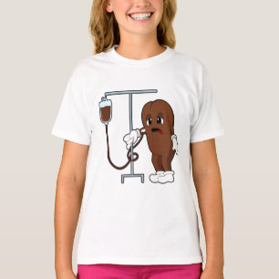 Kaffeebohne mit Kaffeekanne T-Shirt