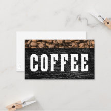 Kaffeebohne Oberer Streifen Letterpress Stempelkar