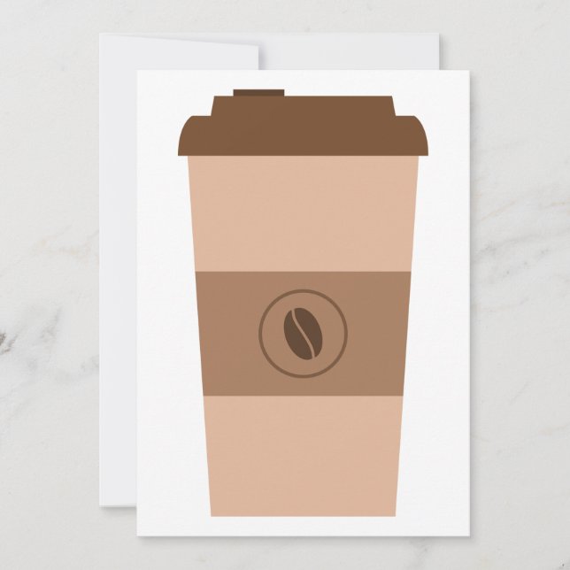 Kaffeebohne-Schale Einladung (Vorderseite)