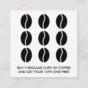 Kaffeebohneloyalität Treuekarte