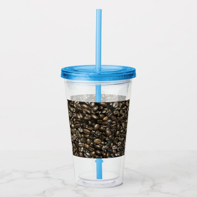 Kaffeebohnen Acryltrinkbecher (Vorderseite)