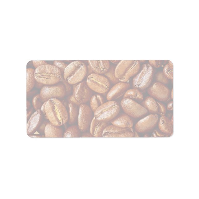 Kaffeebohnen Adressaufkleber (Vorne)