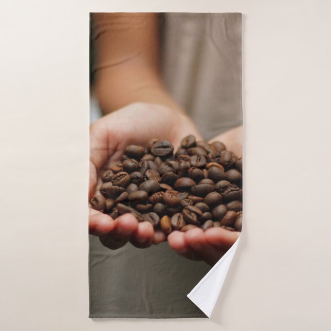 Kaffeebohnen aroma geröstet badehandtuch (Badehandtuch)