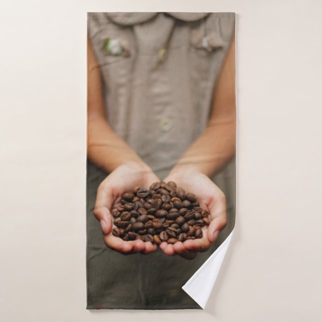 Kaffeebohnen aroma geröstet badehandtuch (Badehandtuch)