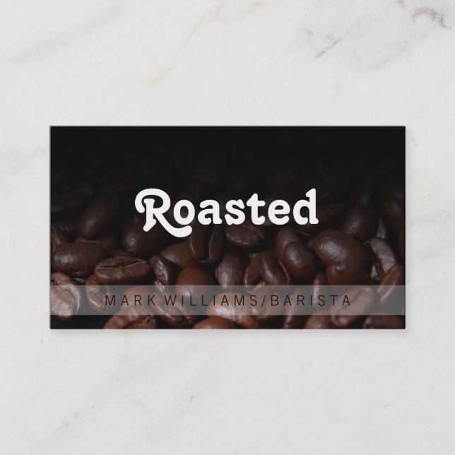 Kaffeebohnen / Barista Visitenkarte (Vorderseite)