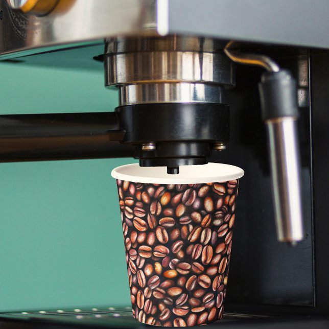 Kaffeebohnen Bleistift Zeichnend Muster rustikal b Pappbecher (Von Creator hochgeladen)
