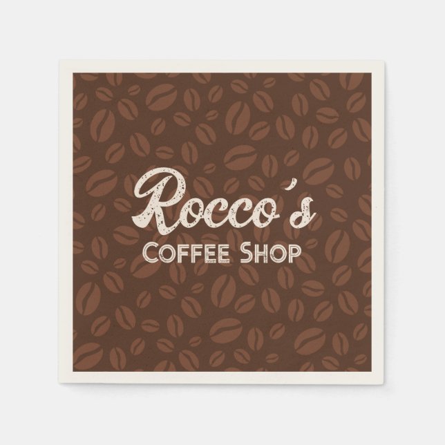 Kaffeebohnen Brown Napkin Serviette (Vorderseite)
