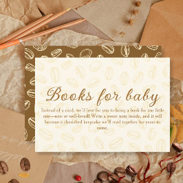 Kaffeebohnen Bücher für Babydusche Begleitkarte