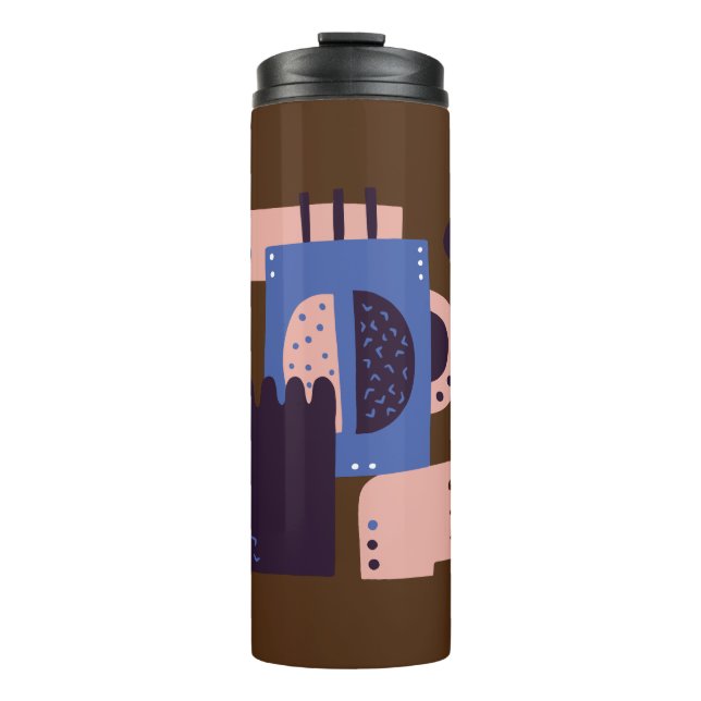 Kaffeebohnen - Coffeine Lover Art Thermosbecher (Vorderseite)