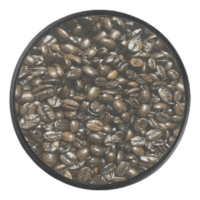 Kaffeebohnen Eishockey Puck (Vorderseite)