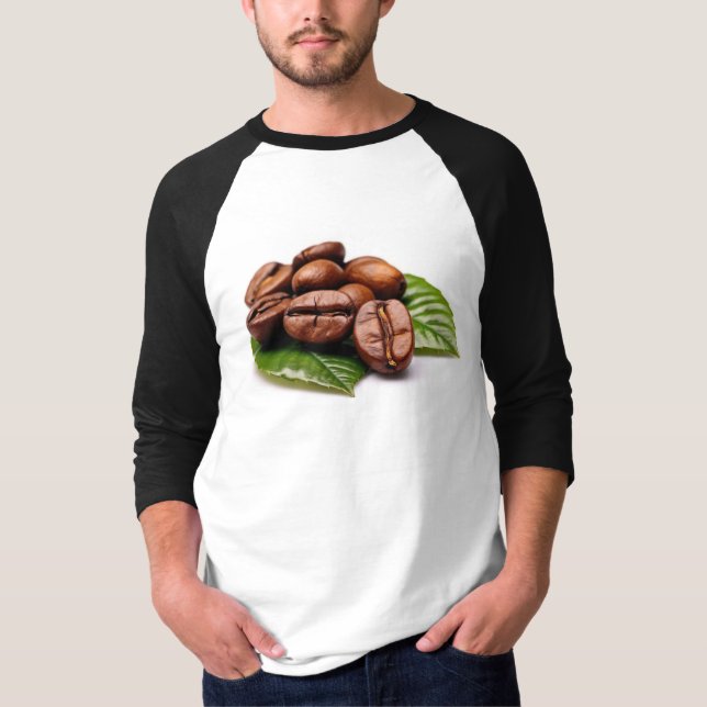 Kaffeebohnen Elegance Herrscher Schläfchen Raglan  T-Shirt (Vorderseite)