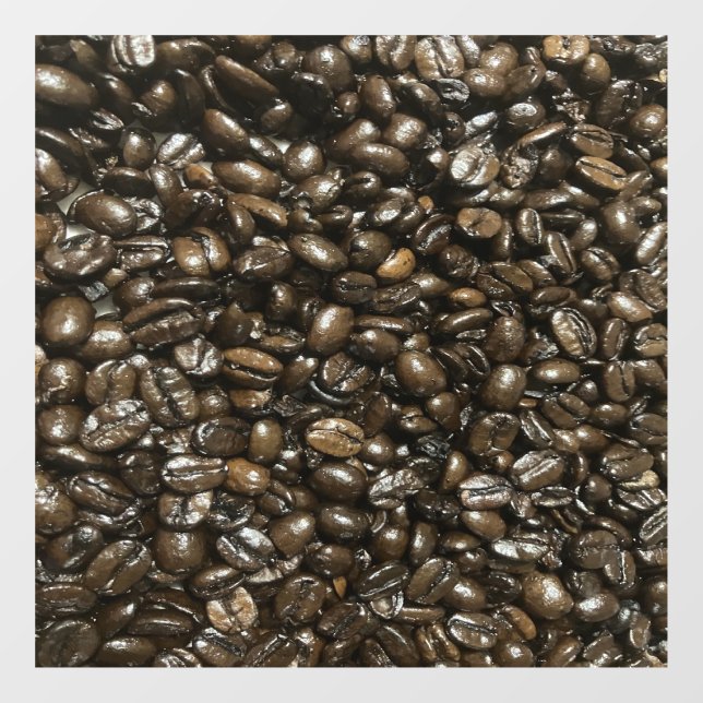 Kaffeebohnen Fensteraufkleber (Blatt)