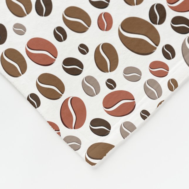 Kaffeebohnen Fleecedecke (Ecke)