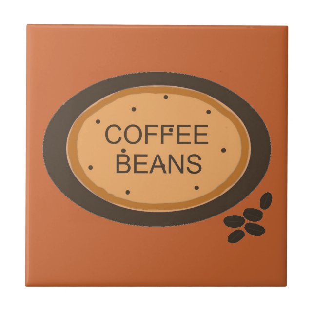 Kaffeebohnen Fliese (Vorderseite)