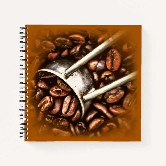 Kaffeebohnen Foto Hervorragendes klassisches Squar Notizbuch (Vorderseite)