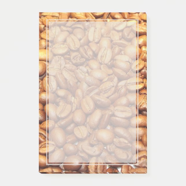 Kaffeebohnen Fotografie Post-it Klebezettel (Vorderseite)