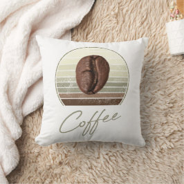 Kaffeebohnen für Espresso und Retro Barista Kissen