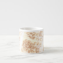 Kaffeebohnen Gelb verschleiert Textur Espresso Cup