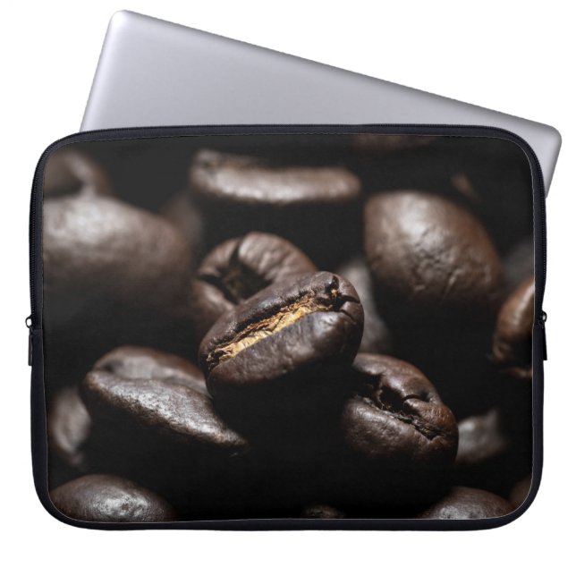 Kaffeebohnen gerösteten Kaffee Laptopschutzhülle (Vorderseite)