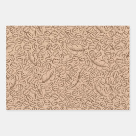 Kaffeebohnen Geschenkpapier für Kaffeeliebhaber