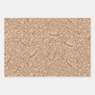 Kaffeebohnen Geschenkpapier für Kaffeeliebhaber