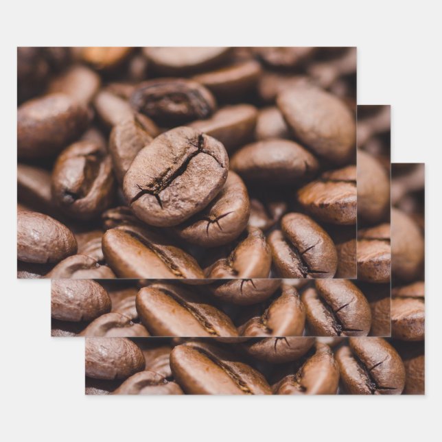 Kaffeebohnen Geschenkpapier Set (Set)