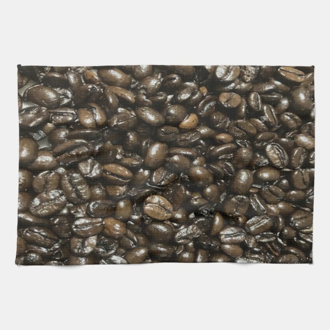 Kaffeebohnen Geschirrtuch (Horizontal)
