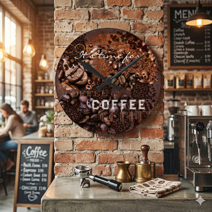 Kaffeebohnen Grunge Wall Clock Runde Wanduhr