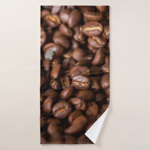 Kaffeebohnen Hintergrundabstrakte, Aroma, Hintergr Badehandtuch