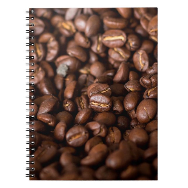 Kaffeebohnen Hintergrundabstrakte, Aroma, Hintergr Notizblock (Vorderseite)