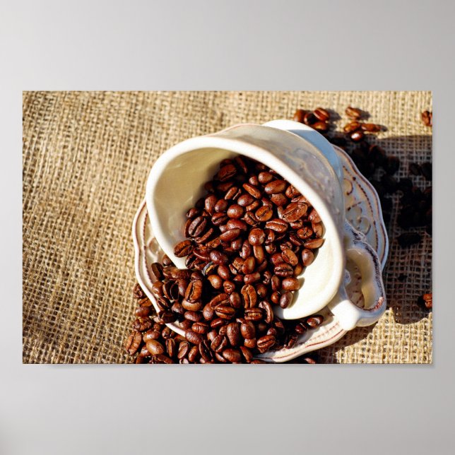Kaffeebohnen in einem Poster (Vorne)