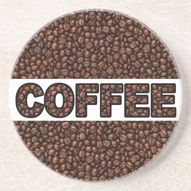 Kaffeebohnen Kaffee Getränkeuntersetzer (Vorne)