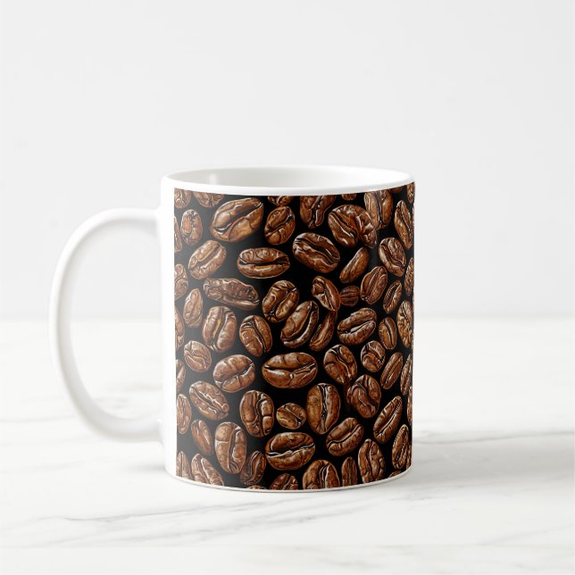 Kaffeebohnen Kaffeetasse (Links)