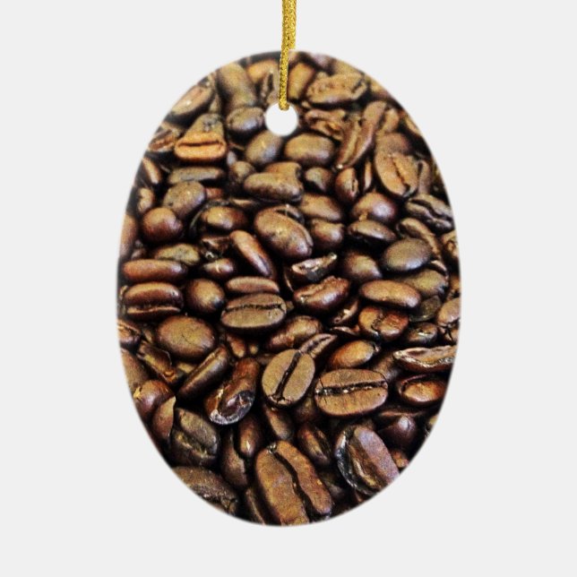Kaffeebohnen Keramikornament (Vorne)