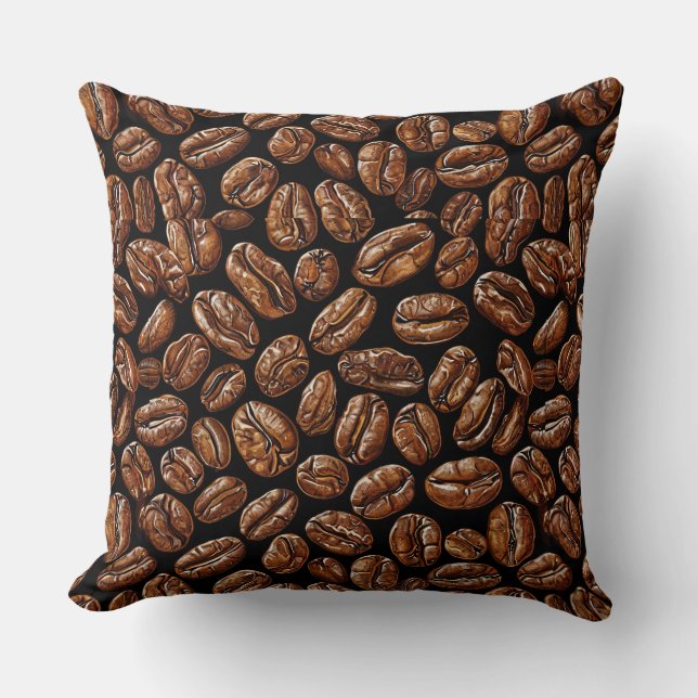 Kaffeebohnen Kissen (Vorderseite)