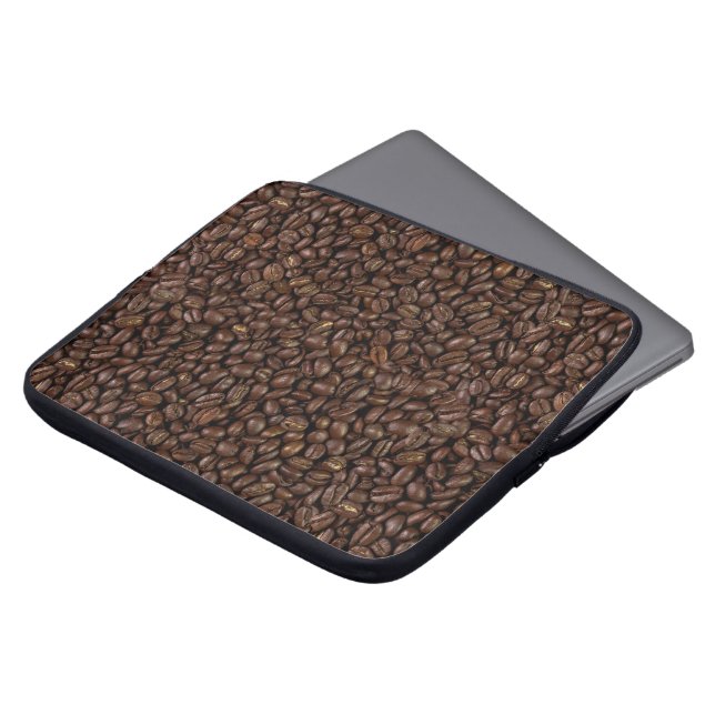 Kaffeebohnen Laptopschutzhülle (Vorne Oben)