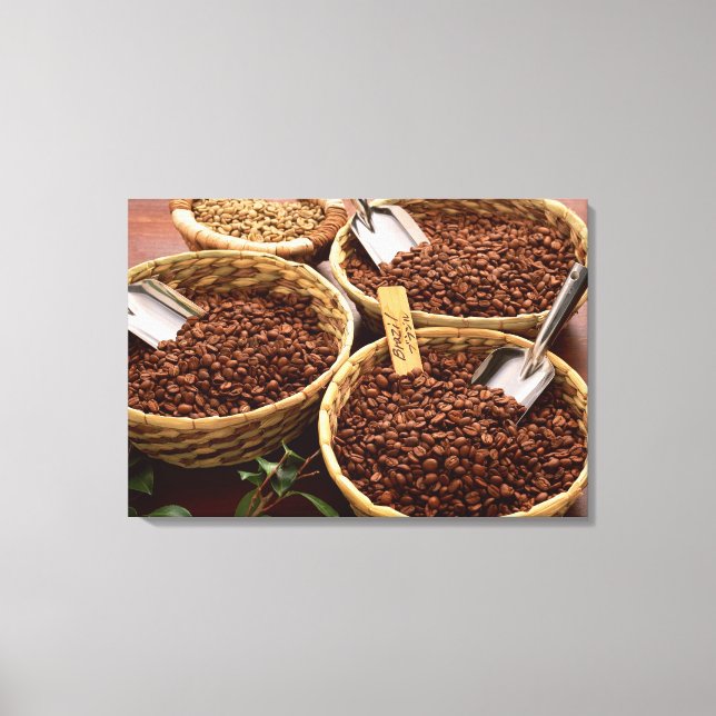 Kaffeebohnen Leinwanddruck (Vorderseite)