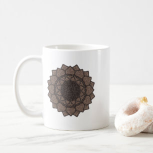 Kaffeebohnen-Mandala-Moderne-Organische-Kaffee-Lie Kaffeetasse