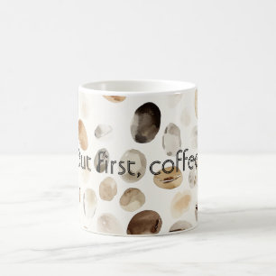 Kaffeebohnen mit Creme Kaffeetasse