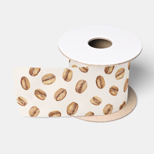 Kaffeebohnen mit Sahne Satinband (Spule)