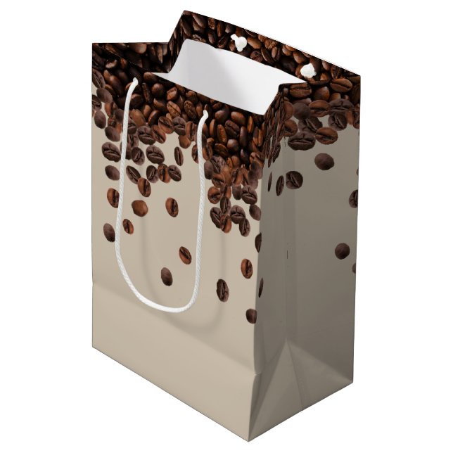 Kaffeebohnen Mittlere Geschenktüte (Vorderseite Schrägansicht)