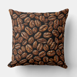 Kaffeebohnen-Muster Kissen