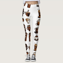 Kaffeebohnen-Muster-Leggings Leggings